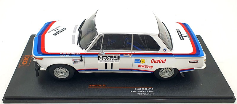 IXO 1/18 Scale Diecast 18RMC164 - BMW 2002 #11 RAC Rally 1973 J.Todt