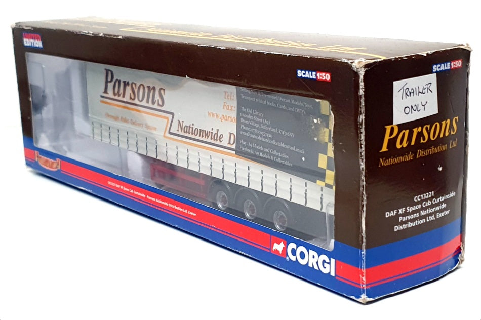 Corgi 1/50 Scale CC13221 - Parsons Nationwide Distribution Ltd TRAILER ONLY