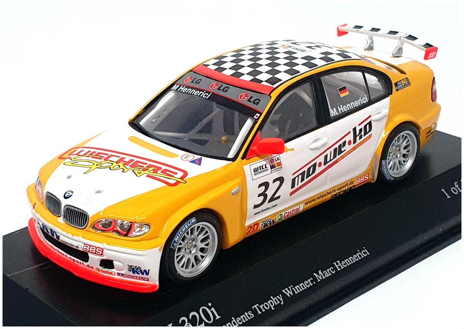 Minichamps 1/43 Scale 400 052432 - BMW 320i WTCC 2005 #32 M. Hennerici