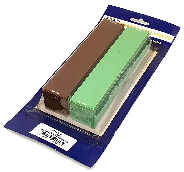 Dapol OO Scale B775 A - 2x 40ft Assorted Containers - Brown Green