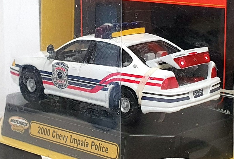 Matchbox Appx 8cm Long 96097 - 2000 Chevrolet Impala Police - White