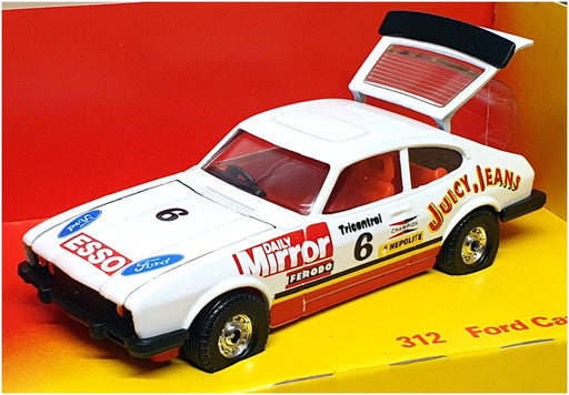 Corgi Appx 10cm Long Original Diecast 312 - Ford Capri #6 Race Car - White