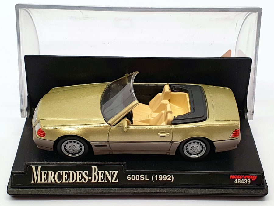 NewRay 1/43 Scale 48439 - 1992 Mercedes Benz 600SL - Lt. Metallic Green