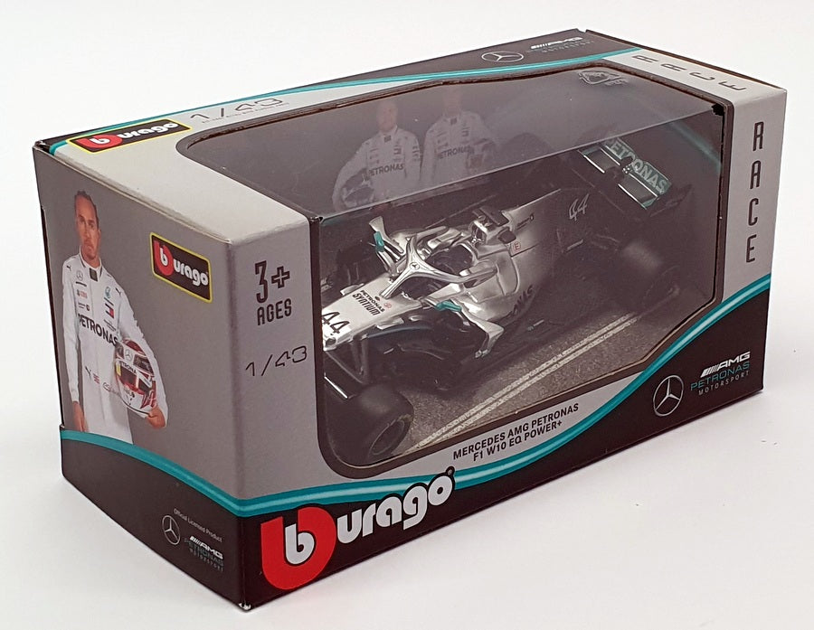 Burago 1/43 Scale 18-38136 - Hamilton Mercedes AMG Petronas F1 W10 EQ Power+ #44