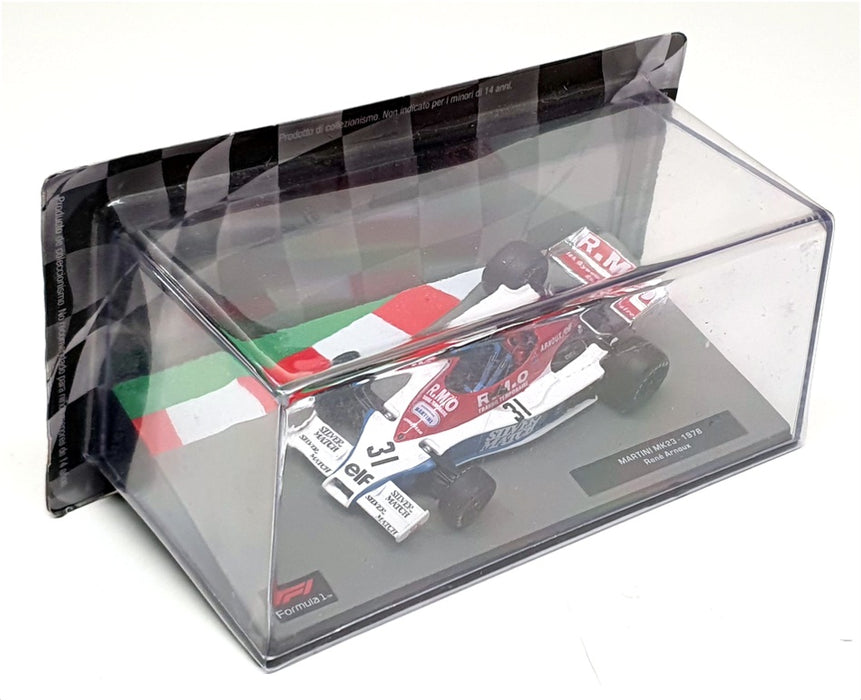 Altaya 1/43 Scale AT301122N - F1 1978 Martini MK23 R. Arnoux - Red/White/Blue