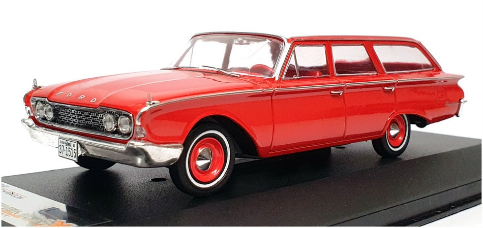 PremiumX 1/43 Scale Diecast PRD212 - 1960 Ford Ranch Wagon - Red