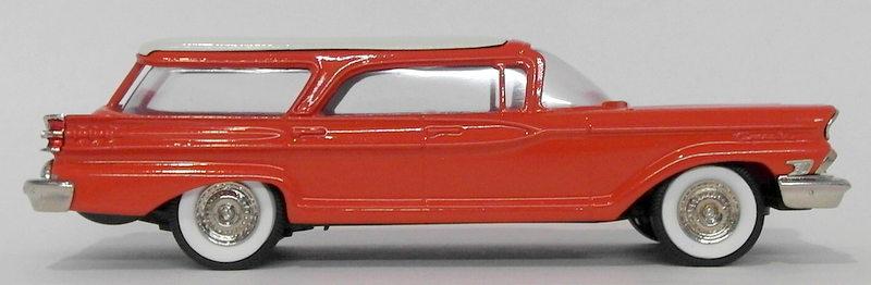 Brooklin Models 1/43 Scale Model BRK77 001 - 1959 Mercury Commuter Red/White