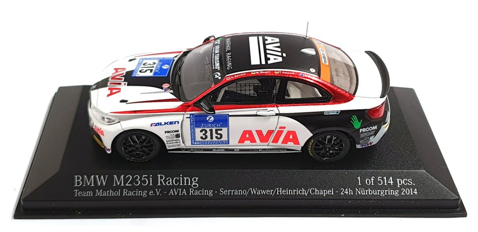 Minichamps 1/43 Scale 437 142415 - BMW M235i - #315 24h Nurburgring 2014