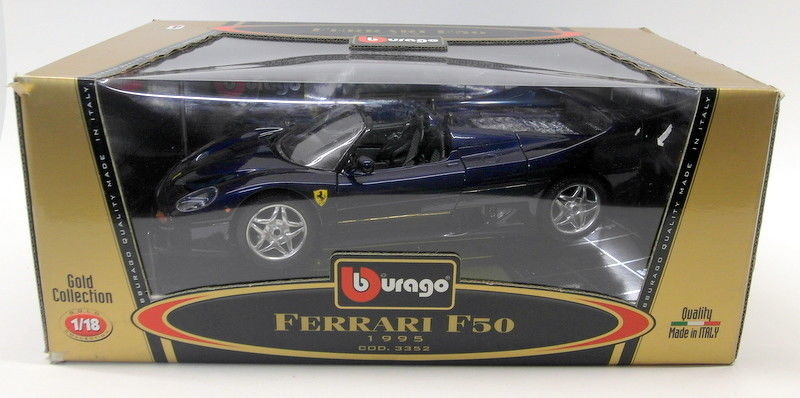 Burago 1/18 Scale Diecast 3352 Ferrari F50 1995 Convertible