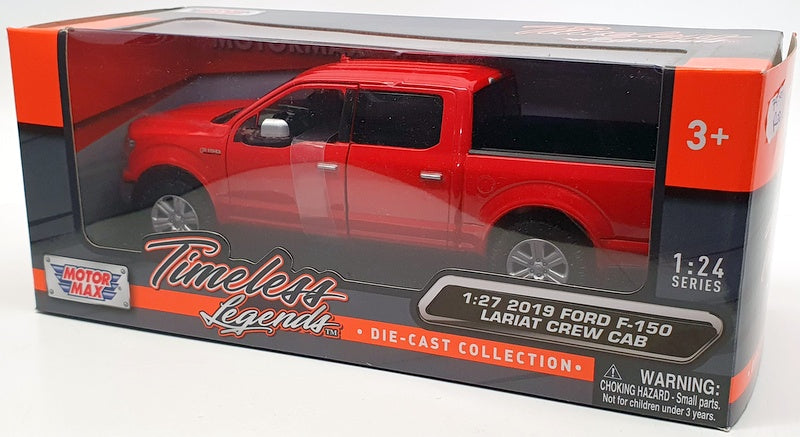 Motor Max 1/27 Scale 79363 - 2019 Ford F-150 Lariat Crew Cab - Red