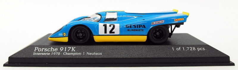 Minichamps 1/43 Scale 430 706712 Porsche 917K Interserie Champion 1970 J.Neuhaus