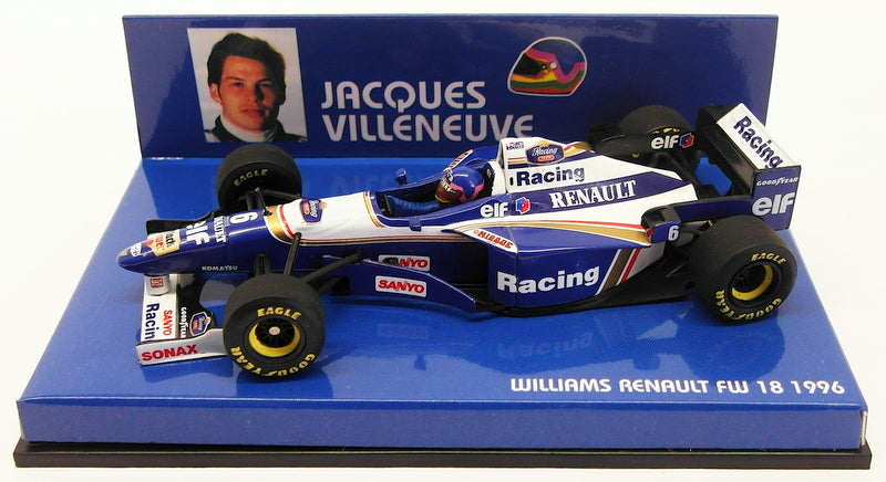 Minichamps 1/43 Scale 430 960006 - F1 Williams FW 18 Renault - J.Villeneuve