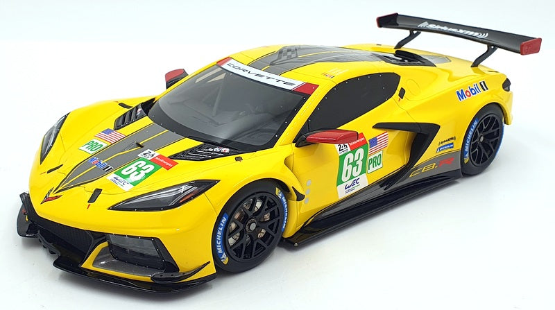 GT Spirit 1/18 Scale Resin GT878 - Corvette C8 R LM 2021 #63 - Yellow