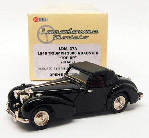 Lansdowne Models 1/43 Scale LDM37A - 1949 Triumph Roadster Top Up - Black