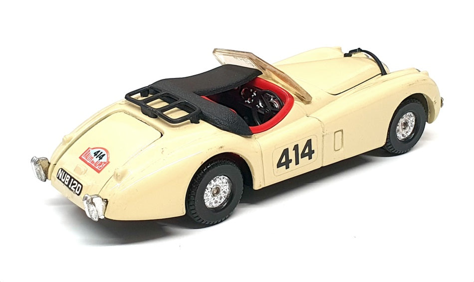 Corgi Appx 12cm Long Diecast 804 - 1952 Jaguar XK120 #414 Race Car - Cream