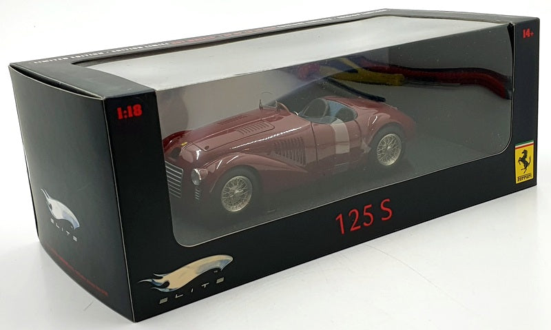 Hot Wheels Elite 1/18 Scale diecast L2977 - Ferrari 125 S - Dark red