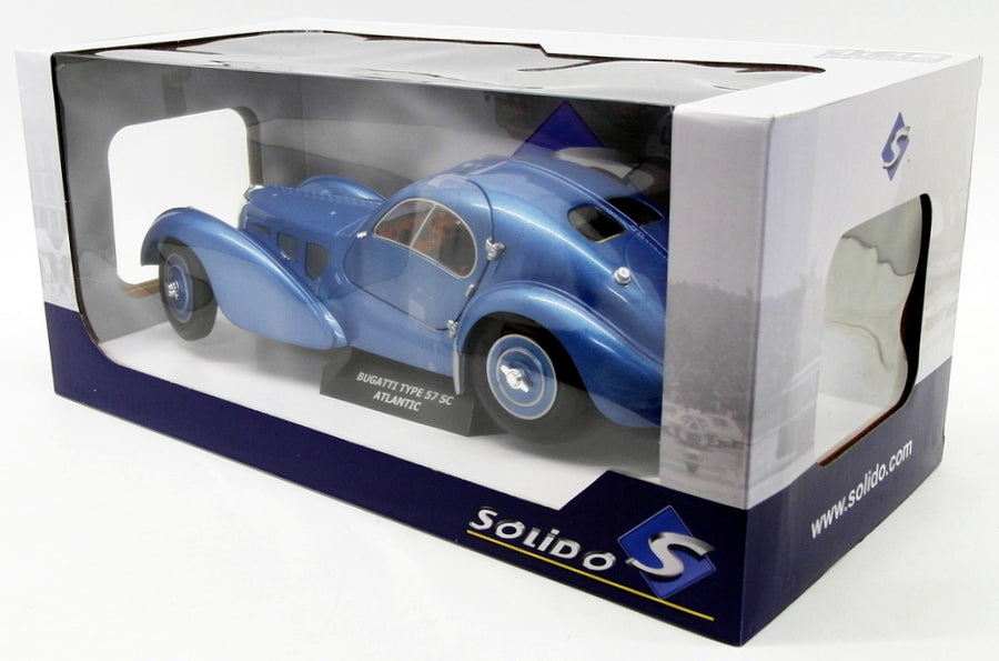 Solido 1/18 Scale S1802102 - Bugatti Type 57 SC Atlantic - Metallic Blue