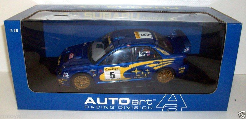 AUTOART 1/18 - 80192 SUBARU IMPREZA WRC 2001 RALLY MONTE CARLO BURNS REID