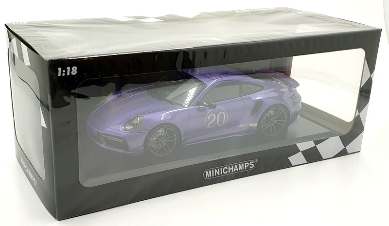 Minichamps 1/18 Scale Diecast 155 069174 Porsche 911 Trubo S 2021 Viola Met