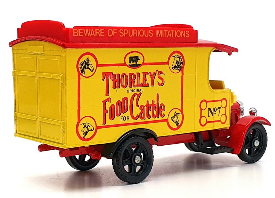 Corgi 13cm Long Diecast 859 - Thornycroft Van Thorley's - Yellow/Red