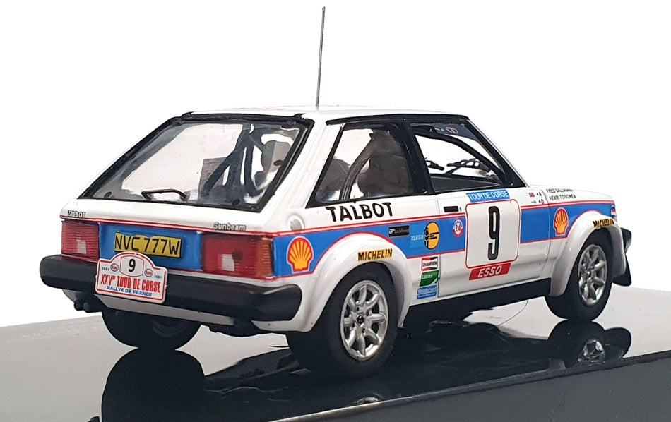 Ixo 1/43 Scale RAC370B - Talbot Sunbeam Lotus Tour de Corse 1981 - White