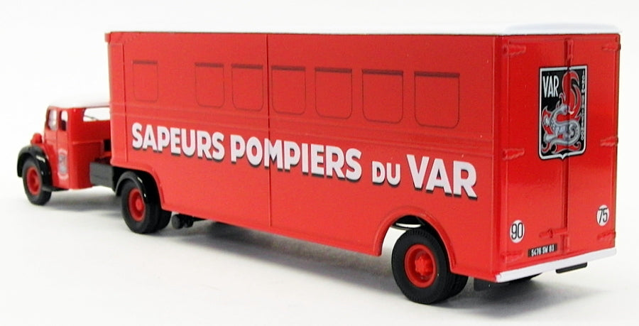 Corgi 1/50 Scale 73603 - Berliet GLR Avec Remorque Fruehauf Pompiers Du Var