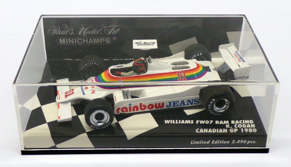 Minichamps 1/43 Scale 400 800051 F1 Williams FWO7 Cogan Canada GP 1980