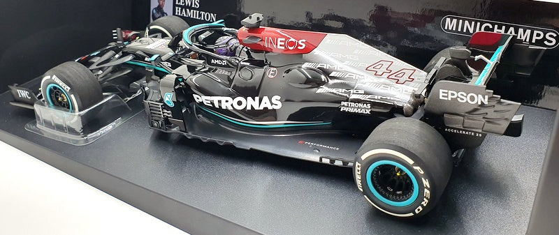 Minichamps 1/18 Scale 110 210144 - Mercedes-AMG F1 Hamilton 44 Bahrain 2021