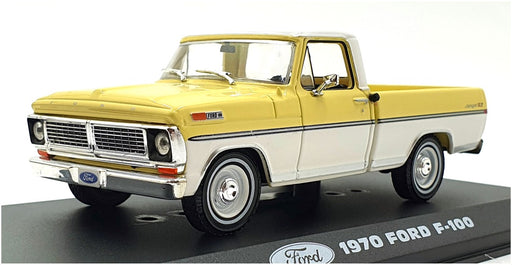 Greenlight 1/43 Scale 86339 - 1970 Ford F-100 Pick Up Truck - Yellow/White