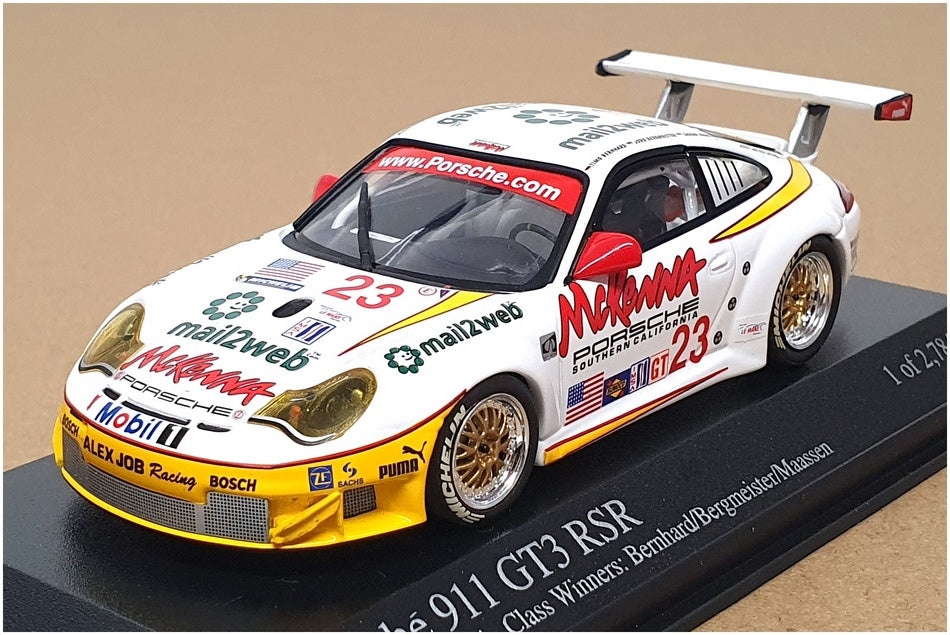 Minichamps 1/43 Scale 400 046423 - Porsche 911 GT3 RSR #23 12H Sebring 2004