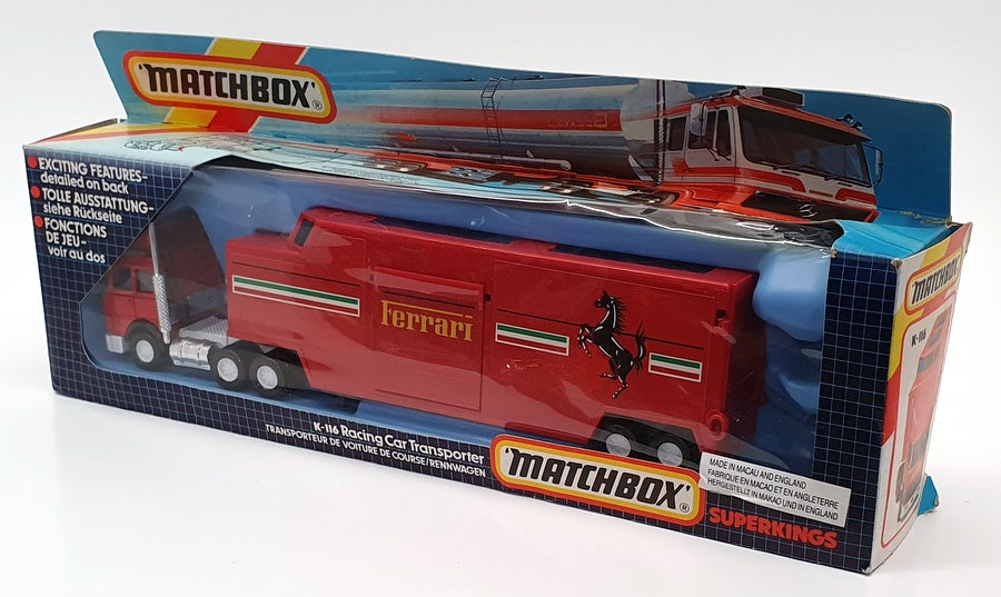 Matchbox 32cm Long Diecast K-116 - Iveco Racing Car Transporter Ferrari