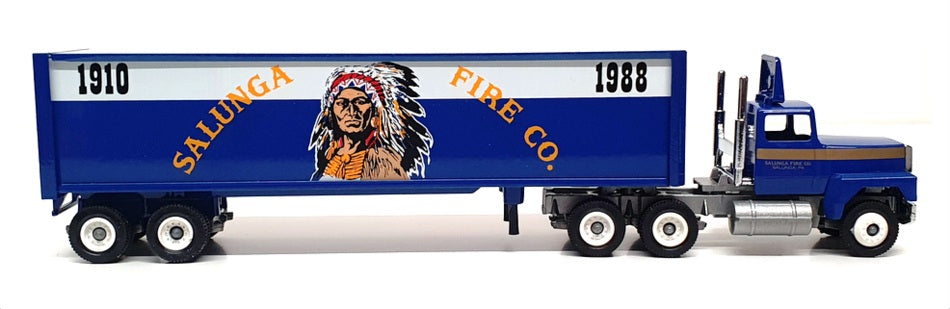 Winross 1/64 Scale WR013 - Ford Truck & Trailer Sallunga Fire Co. - Blue