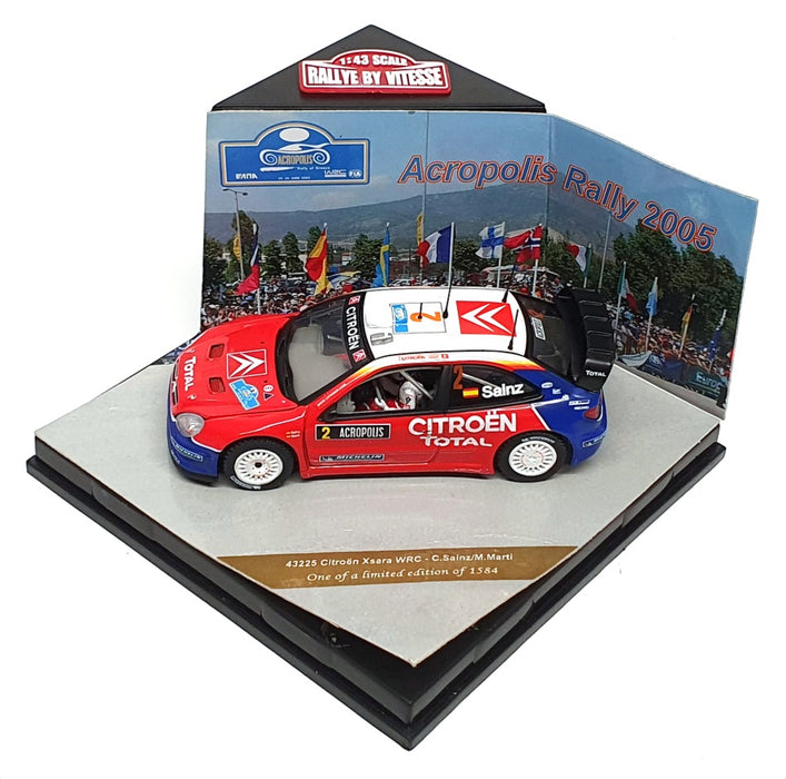 Vitesse 1/43 Scale 43225 - Citroen Xsara WRC #2 Acropolis Rally 2005 - Red/White