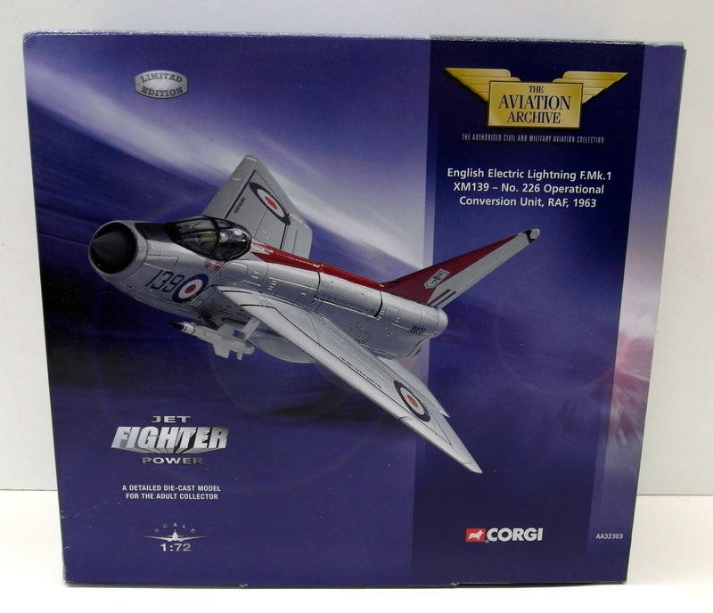 Corgi 1/72 Scale diecast - AA32303 English Electric Lightning F.MK1 XM139 226 Op