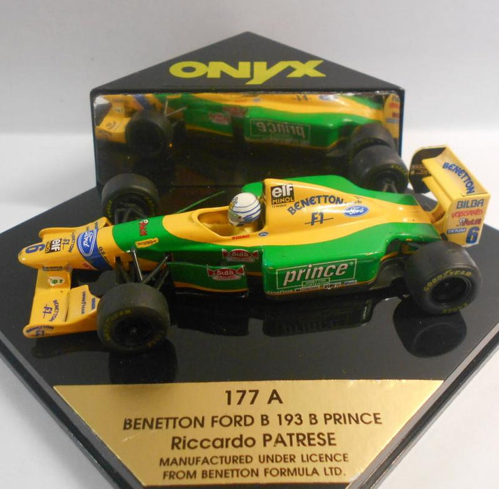 Onyx 1/43 Scale - 177A BENETTON FORD B RICARDO PATRESE