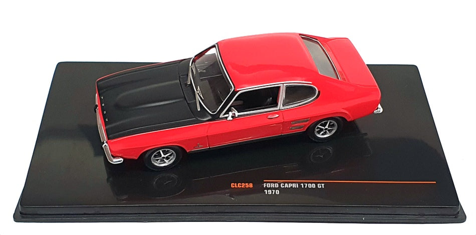 Ixo 1/43 Scale Diecast CLC258 - 1970 Ford Capri 1700 GT - Red/Black 