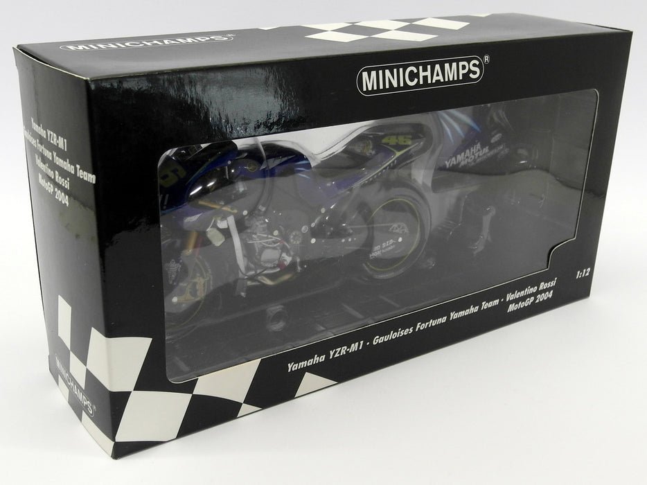 Minichamps 1/12 Scale Diecast 122 043046 Yamaha YZR-M1 Moto GP 2004 Rossi GO!!!!