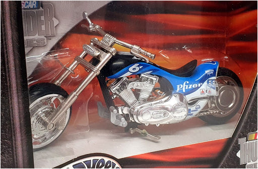 Hot Wheels 1/18 Scale 55718 - Nascar Thunder Rides Motorbike #6 Pfizer - Blue