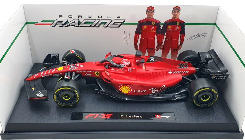 Burago 1/18 Scale 18-16811 - F1 Ferrari F1-75 2022 Charles Leclerc #16 —  R.M.Toys Ltd