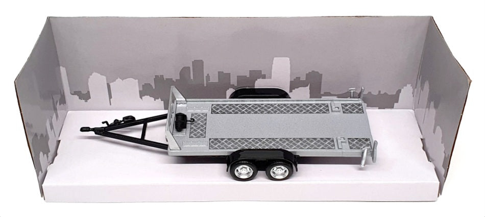 Cararama 1/43 Scale Diecast 4-92210 - Car Transporter Tow Trailer - Silver