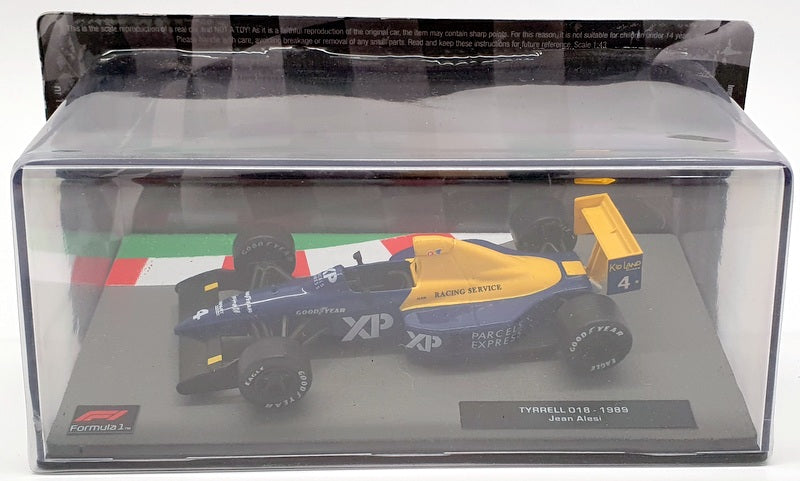 Altaya 1/43 Scale Model Car 1101IR19 - Tyrrell 018 1989 Jean Alesi