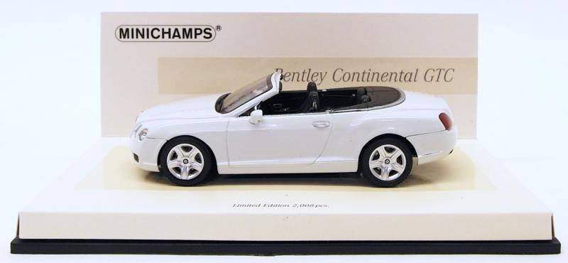 Minichamps 1/43 Scale Model Car 436 139031 - 2007 Bentley Continental GTC White