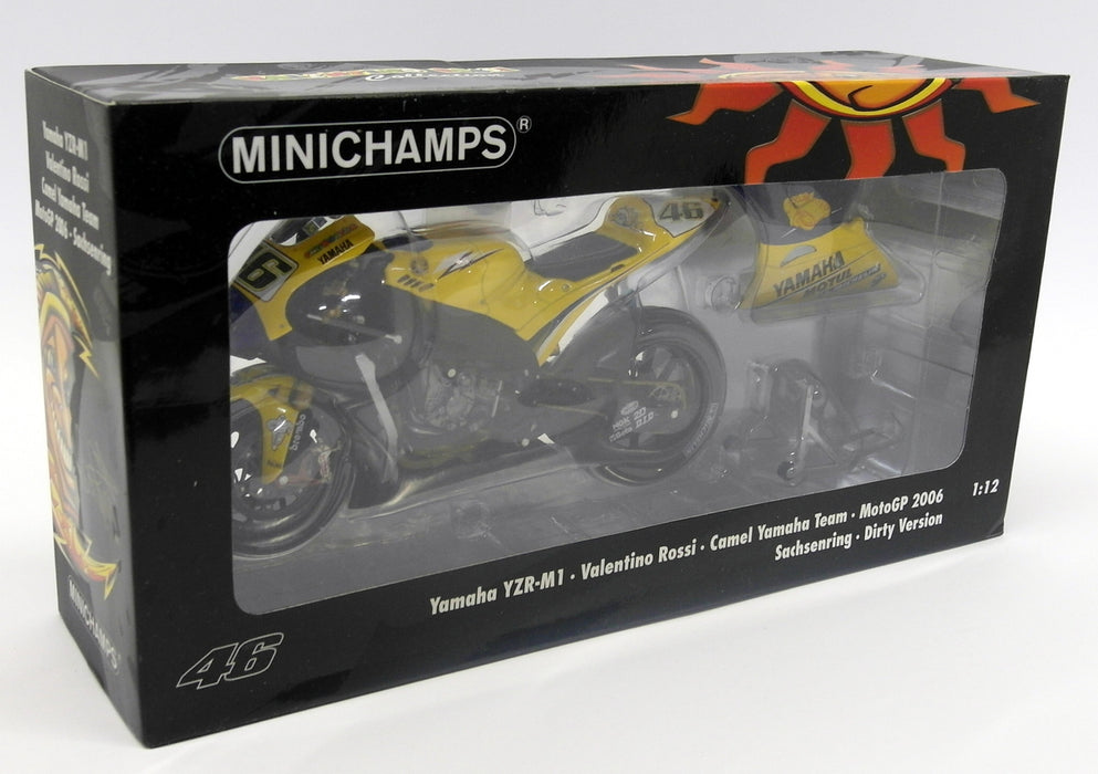 Minichamps 1/12 Scale 122 063096 Yamaha YZR-M1 Moto GP 2006 Camel Rossi