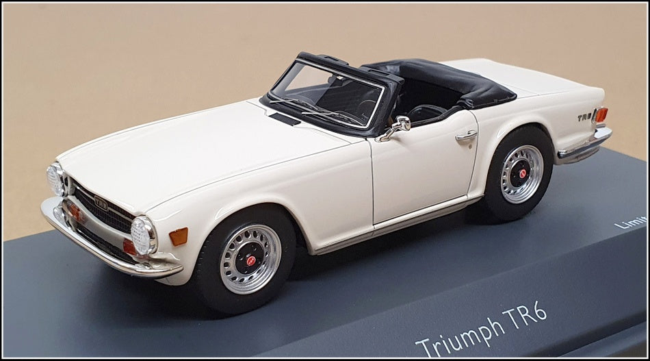 Schuco 1/43 Scale Resin 450915100 - Triumph TR6 - White — R.M.Toys Ltd