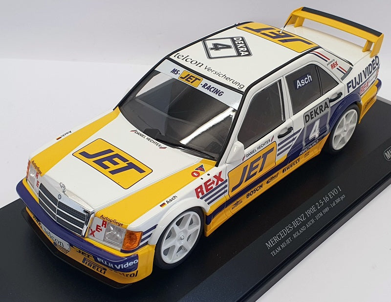 Minichamps 1/18 Scale 155 893604 -Mercedes Benz 190E 2.5-16 EVO 1 #4 Team MS-Jet