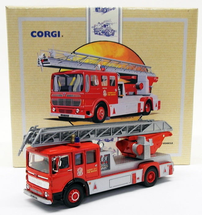 Corgi 1/50 Scale Model Fire Engine 97385 - AEC Ladder Fire Vehicle - Cardiff