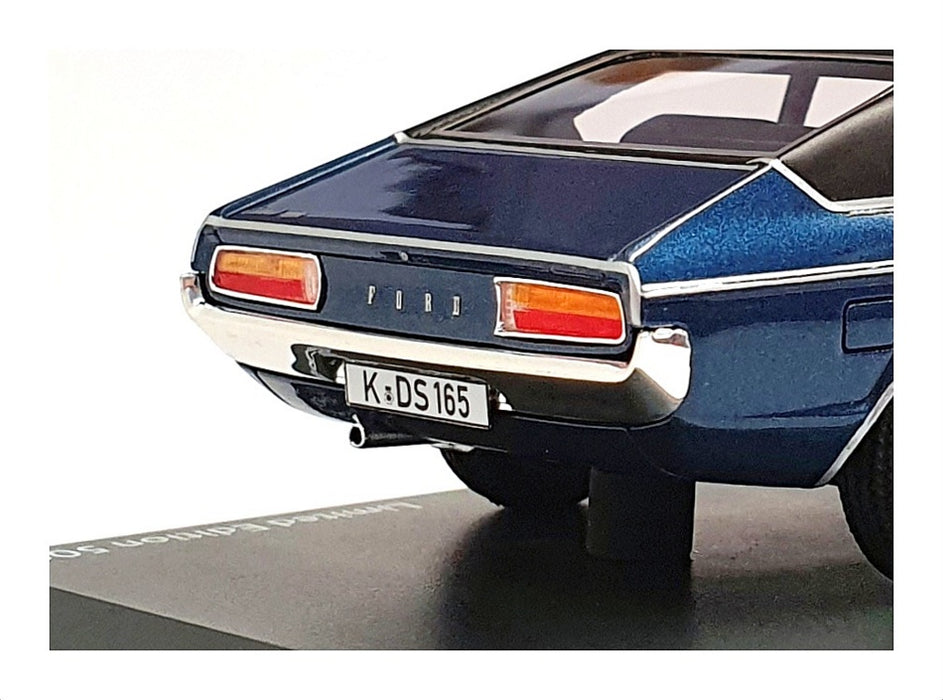 Schuco 1/43 Scale Resin 450914200 - Ford Granada Coupe - Met Blue/Black