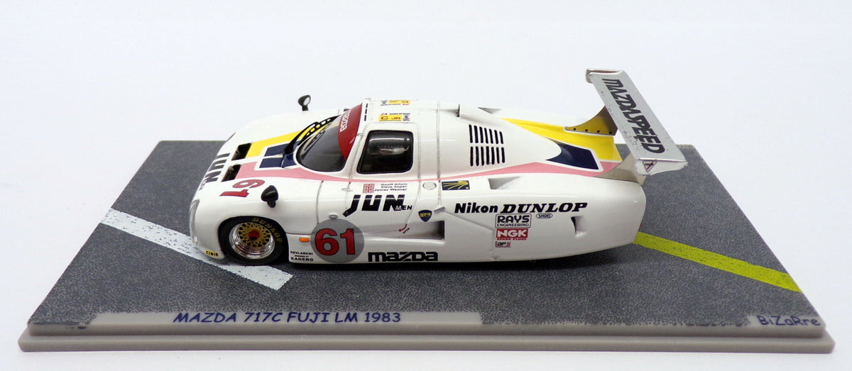 Bizarre 1/43 Scale BZ104 - Mazda 717C - #61 18th Le Mans 1983 - White