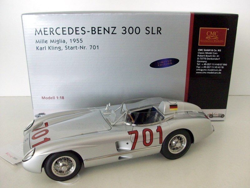 Cmc 1 18 - M-118 Mercedes Benz 300 Slr Mille Miglia 1955 Karl Kling 