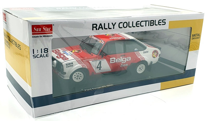 Sun Star 1/18 Scale Diecast 4853 - Ford Escort RS1800 #4 Droogmans Belga 1981